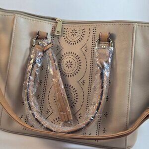 Tan beige purse handbag